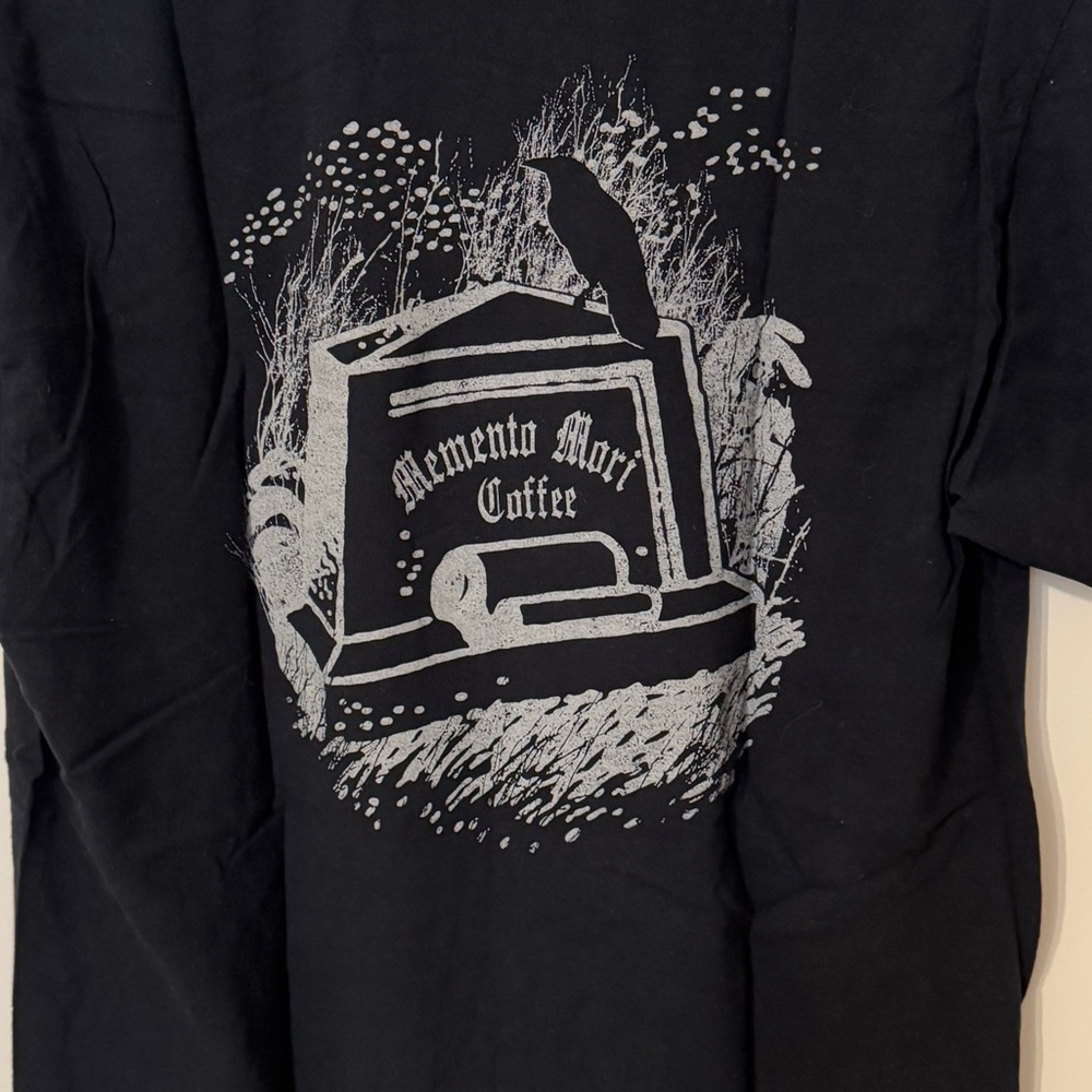 Memento More Coffee Black Large Skeleton Shirt